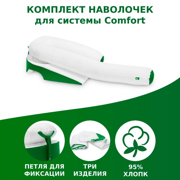 Комплект наволочек для системы VITADREAM Comfort белый с зеленым