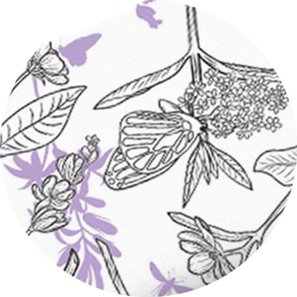 351744 Наволочка для клиновидной подушки Smile 80/80/15 (Бабочки и цветы)