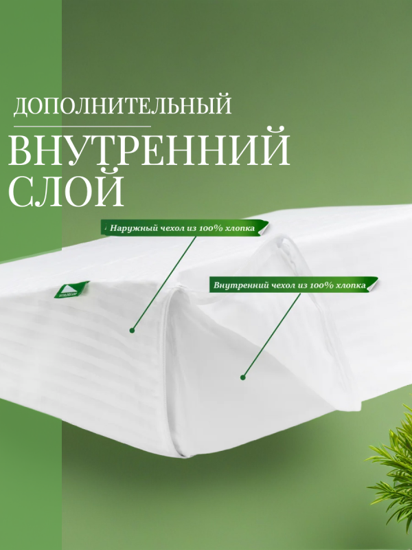 456983 Клиновидная подушка VITADREAM Basic 80/70/15